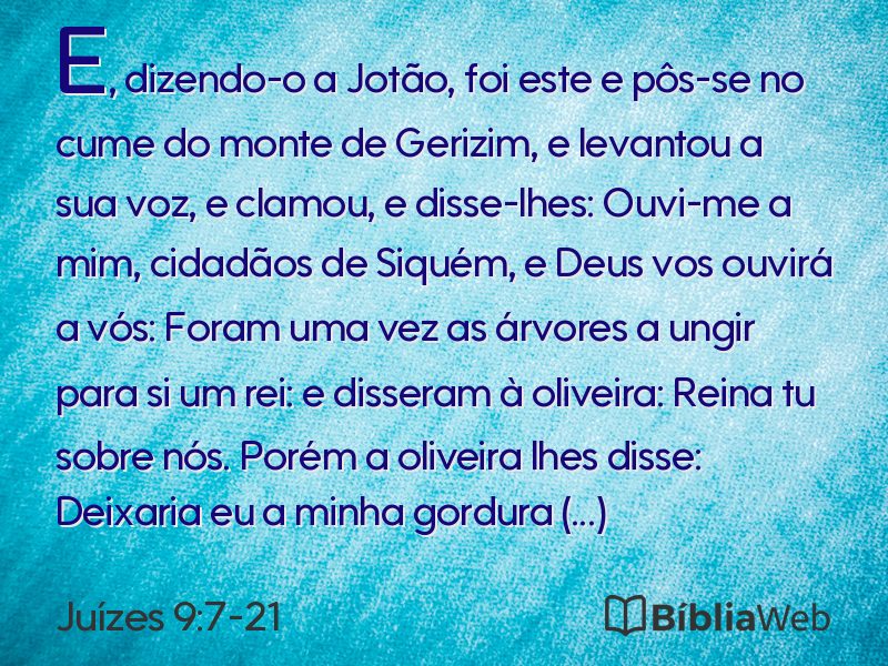 Juízes 9:7-21 em imagem para compartilhar