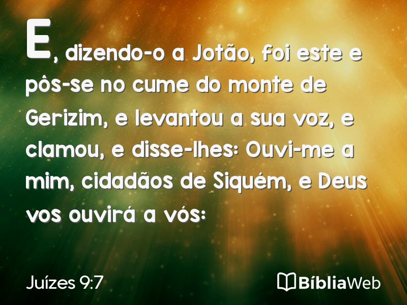 Juízes 9:7 em imagem para compartilhar