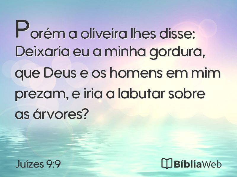 Juízes 9:9 em imagem para compartilhar