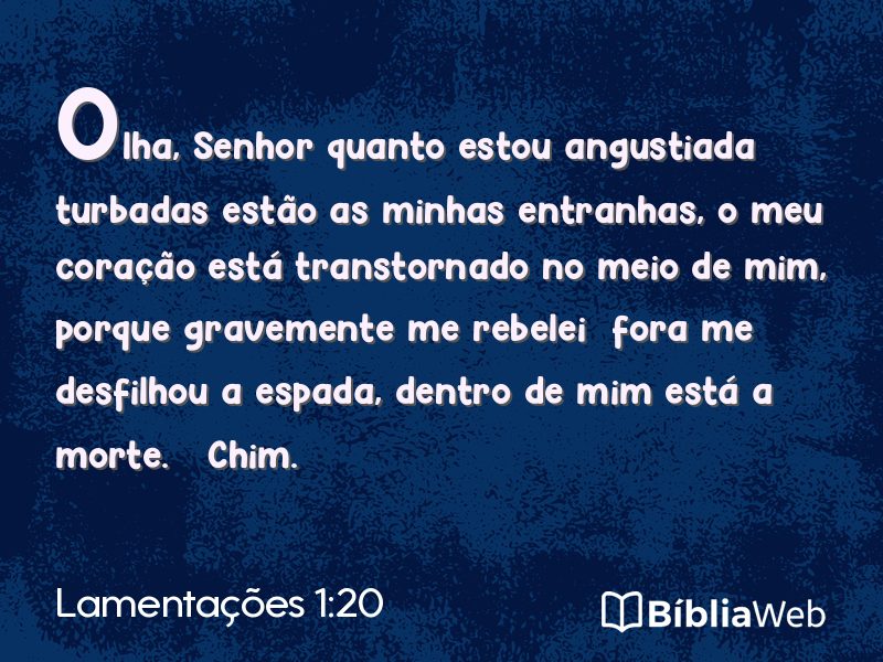 Lamentações 1:20 em imagem para compartilhar