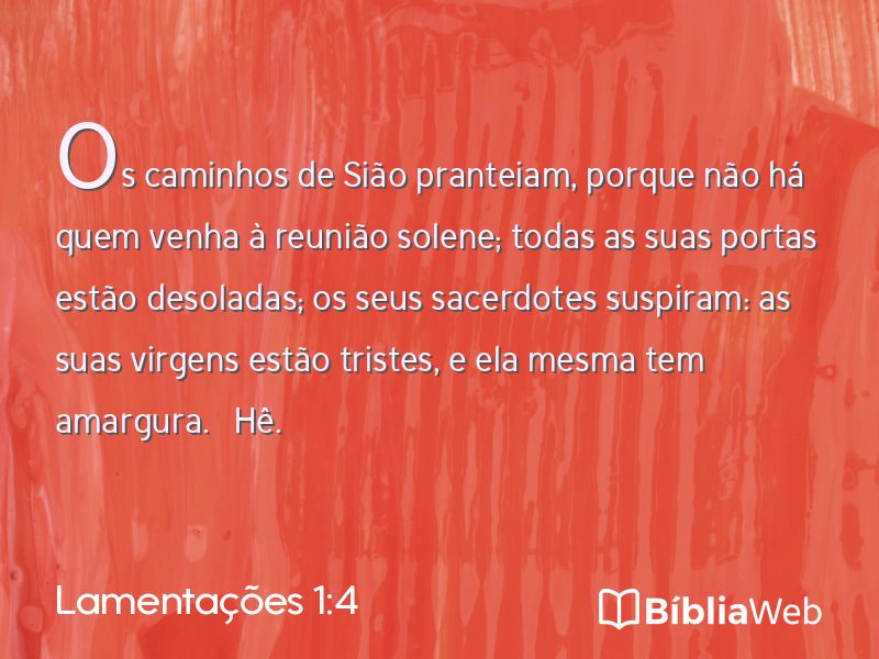 Lamentações 1:4 em imagem para compartilhar