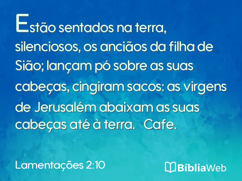 Lamentações 2:10 em imagem para compartilhar