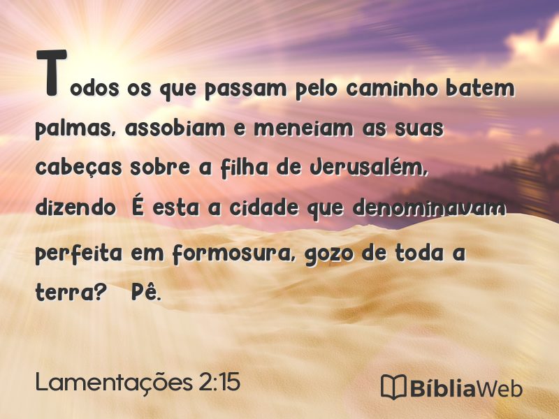 Lamentações 2:15 em imagem para compartilhar