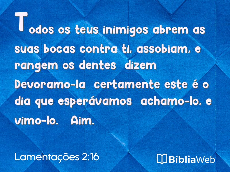 Lamentações 2:16 em imagem para compartilhar
