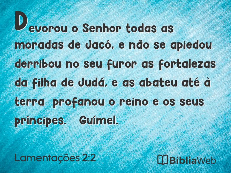 Lamentações 2:2 em imagem para compartilhar