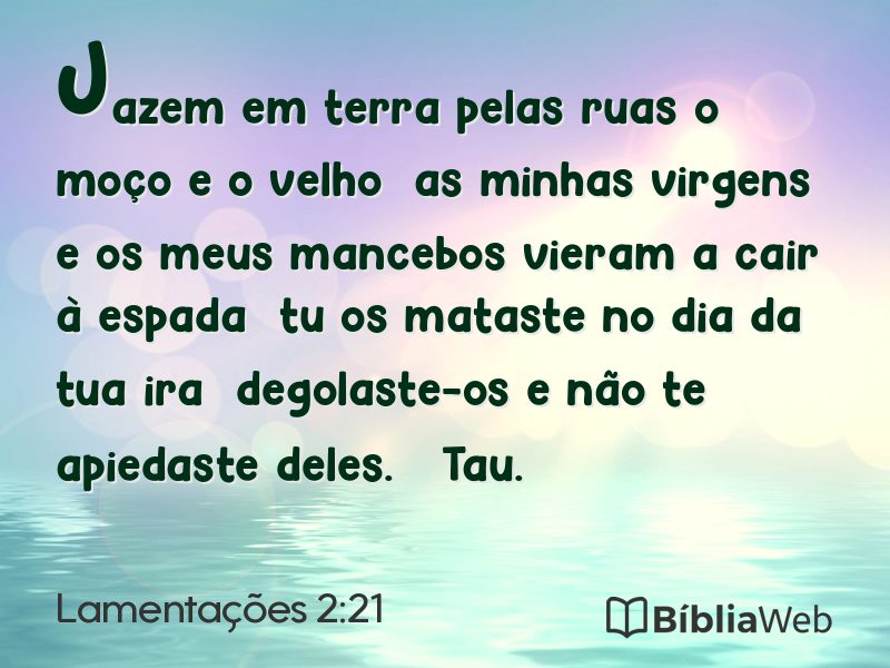 Lamentações 2:21 em imagem para compartilhar