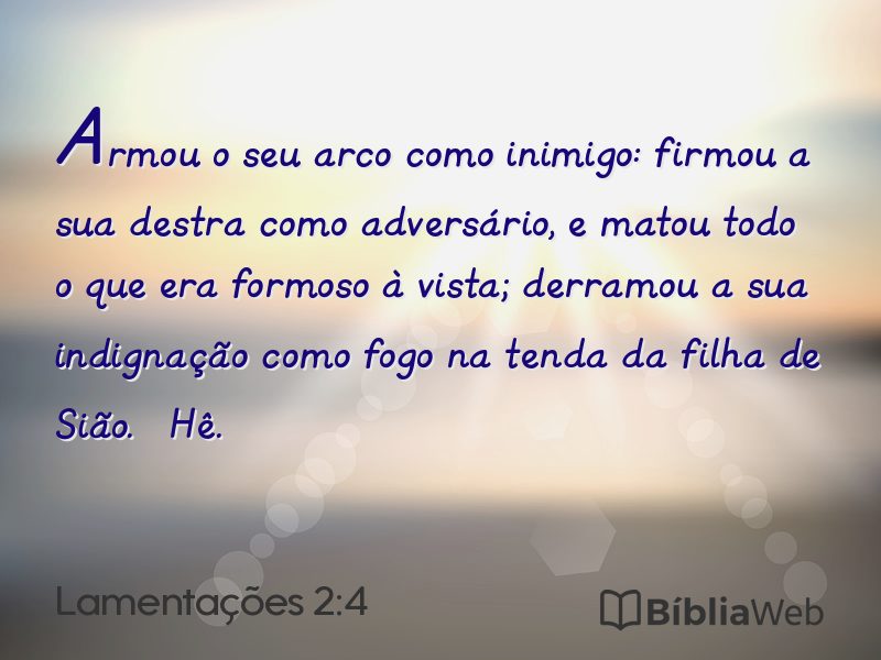 Lamentações 2:4 em imagem para compartilhar