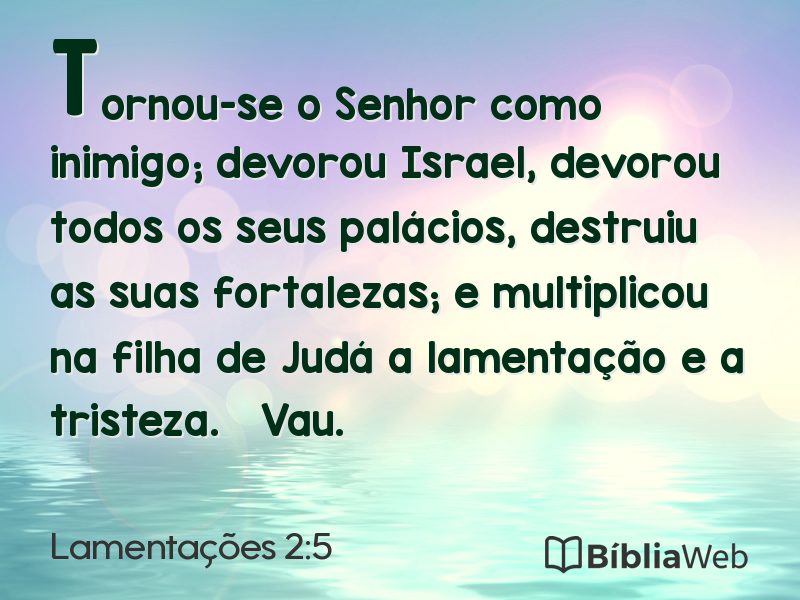 Lamentações 2:5 em imagem para compartilhar