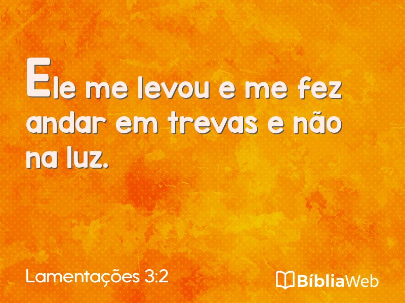 Lamentações 3:2 em imagem para compartilhar