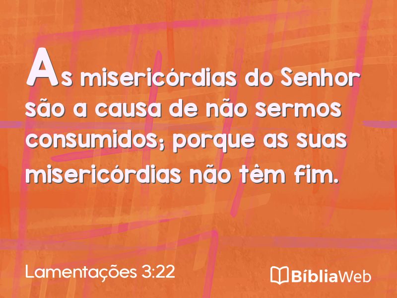 Lamentações 3:22 em imagem para compartilhar