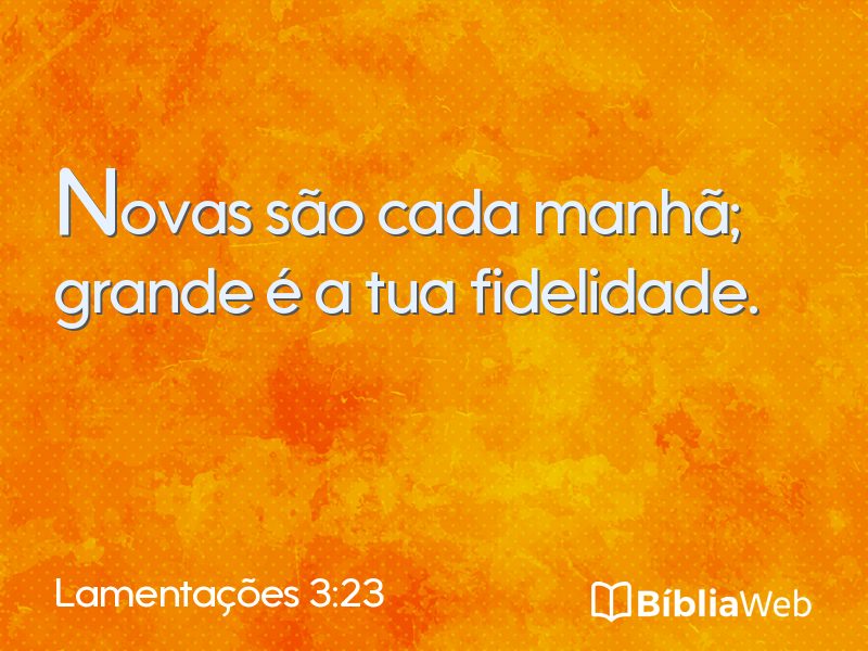 Lamentações 3:23 em imagem para compartilhar