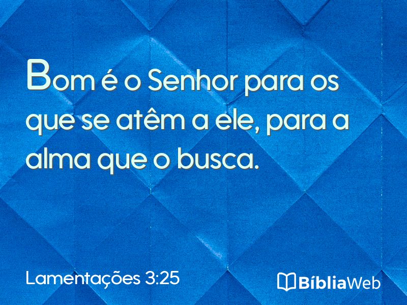 Lamentações 3:25 em imagem para compartilhar