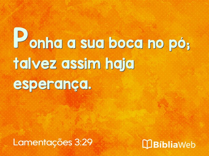 Lamentações 3:29 em imagem para compartilhar