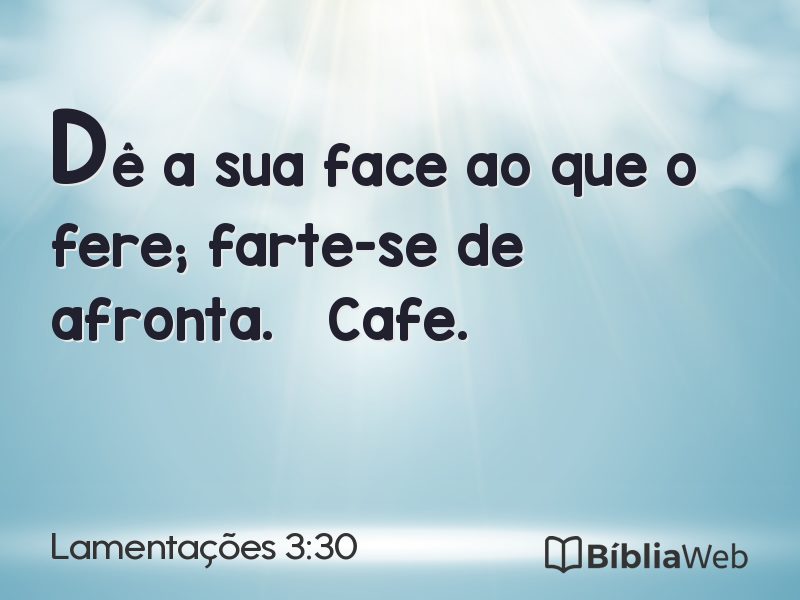 Lamentações 3:30 em imagem para compartilhar