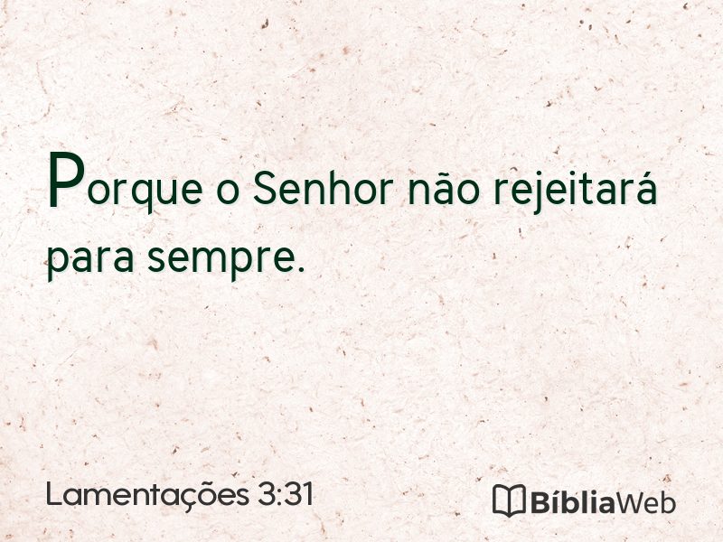 Lamentações 3:31 em imagem para compartilhar