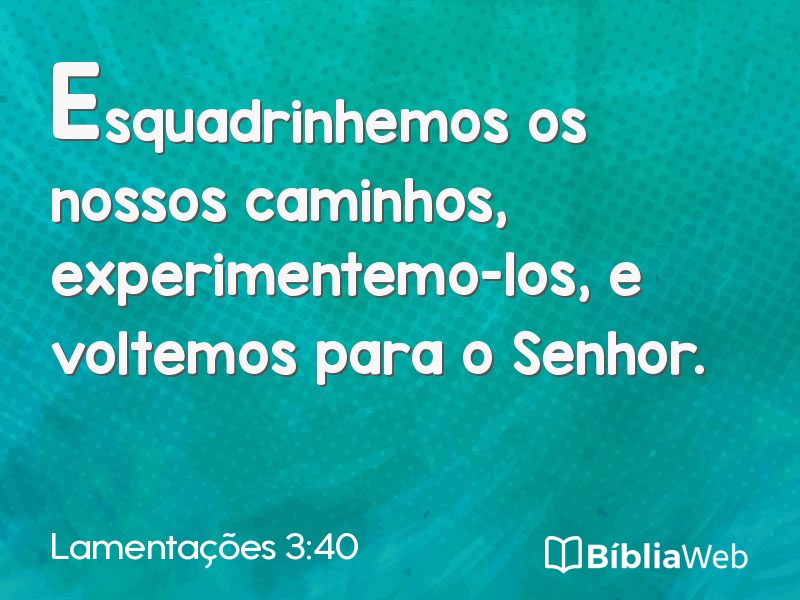 Lamentações 3:40 em imagem para compartilhar