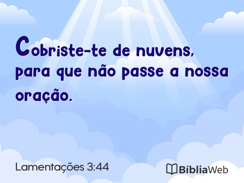 Lamentações 3:44 em imagem para compartilhar
