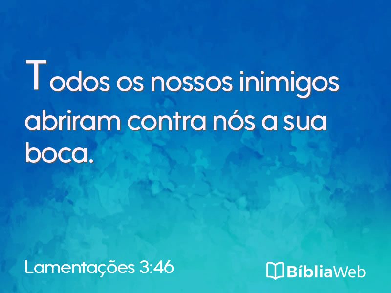 Lamentações 3:46 em imagem para compartilhar
