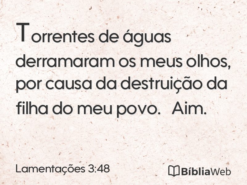 Lamentações 3:48 em imagem para compartilhar