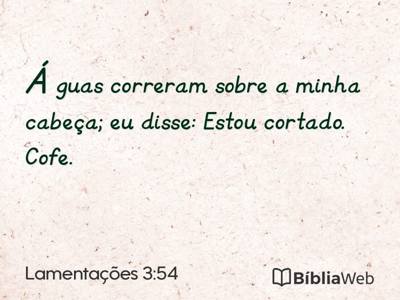 Lamentações 3:54 em imagem para compartilhar