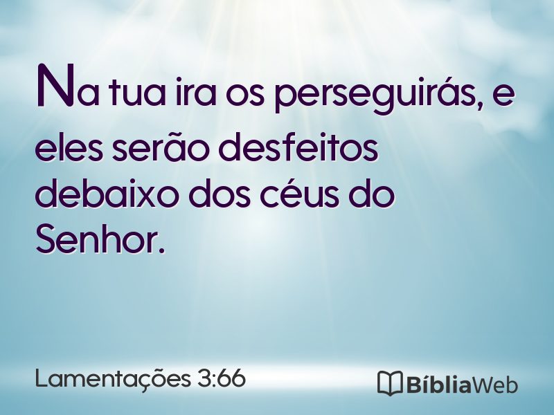 Lamentações 3:66 em imagem para compartilhar