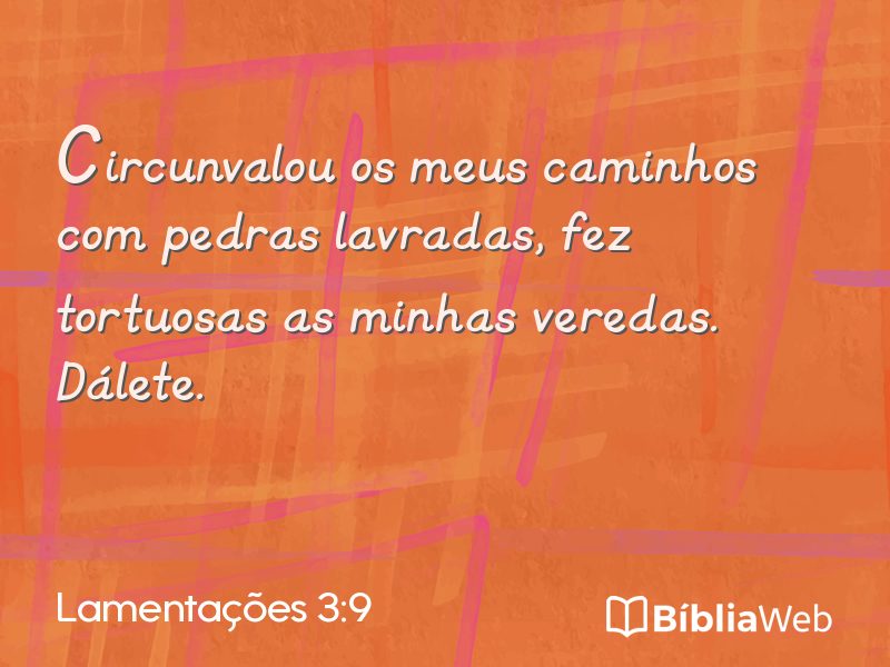 Lamentações 3:9 em imagem para compartilhar