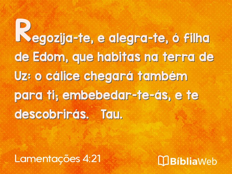 Lamentações 4:21 em imagem para compartilhar