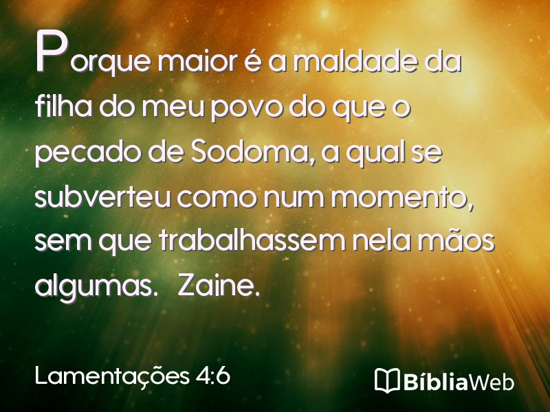 Lamentações 4:6 em imagem para compartilhar
