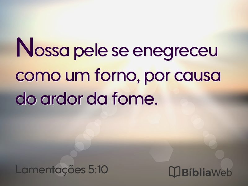 Lamentações 5:10 em imagem para compartilhar