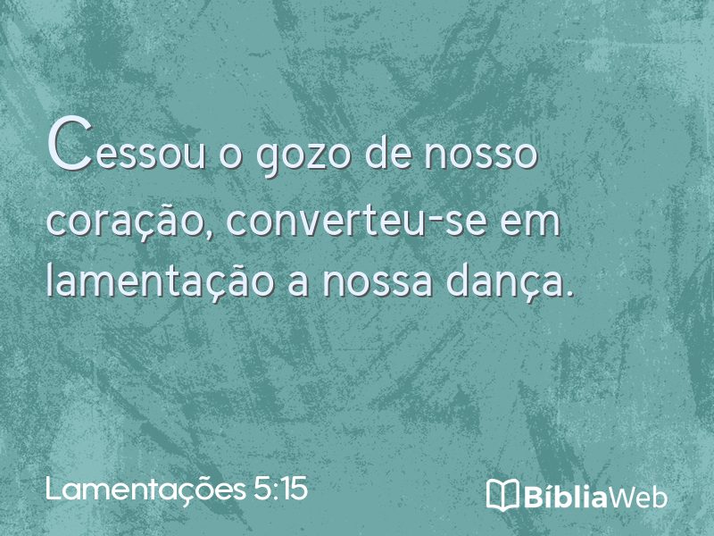 Lamentações 5:15 em imagem para compartilhar