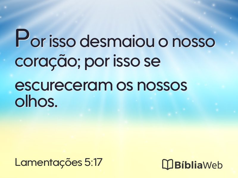 Lamentações 5:17 em imagem para compartilhar