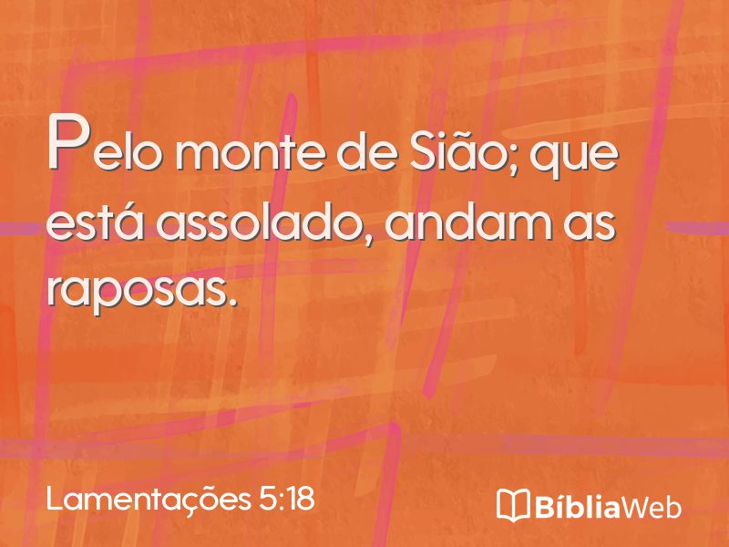 Lamentações 5:18 em imagem para compartilhar