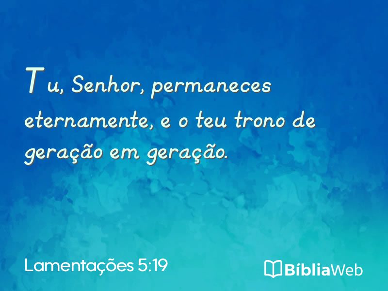 Lamentações 5:19 em imagem para compartilhar
