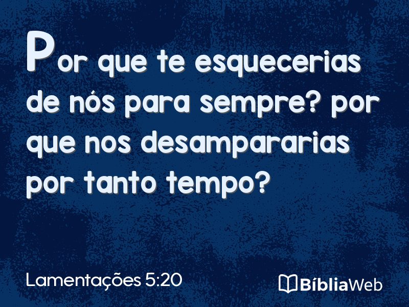 Lamentações 5:20 em imagem para compartilhar