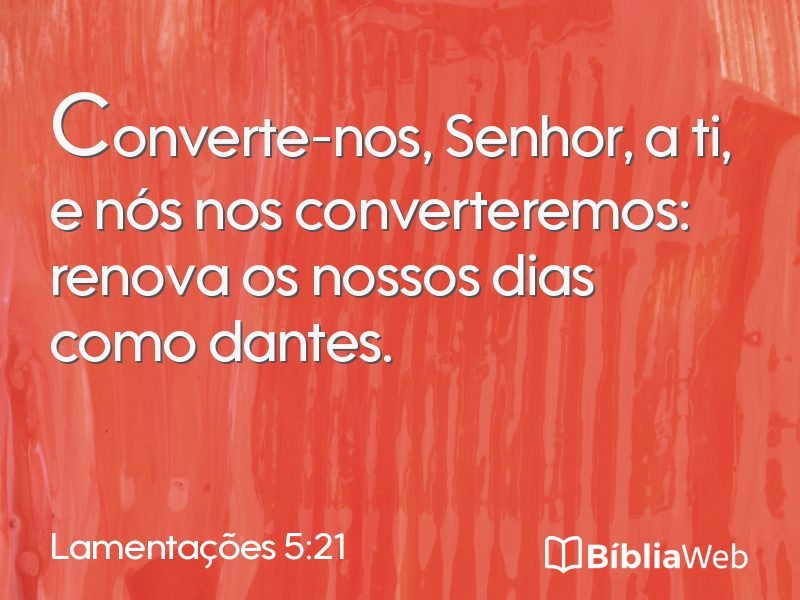 Lamentações 5:21 em imagem para compartilhar