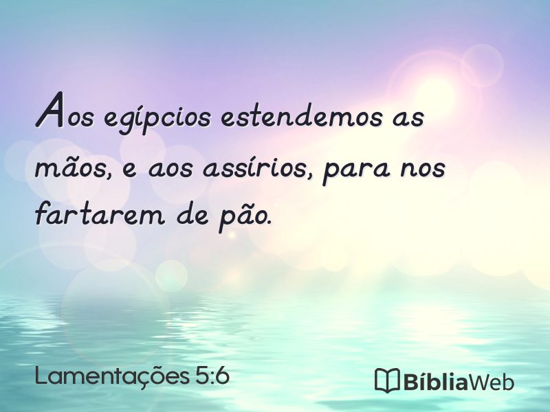 Lamentações 5:6 em imagem para compartilhar