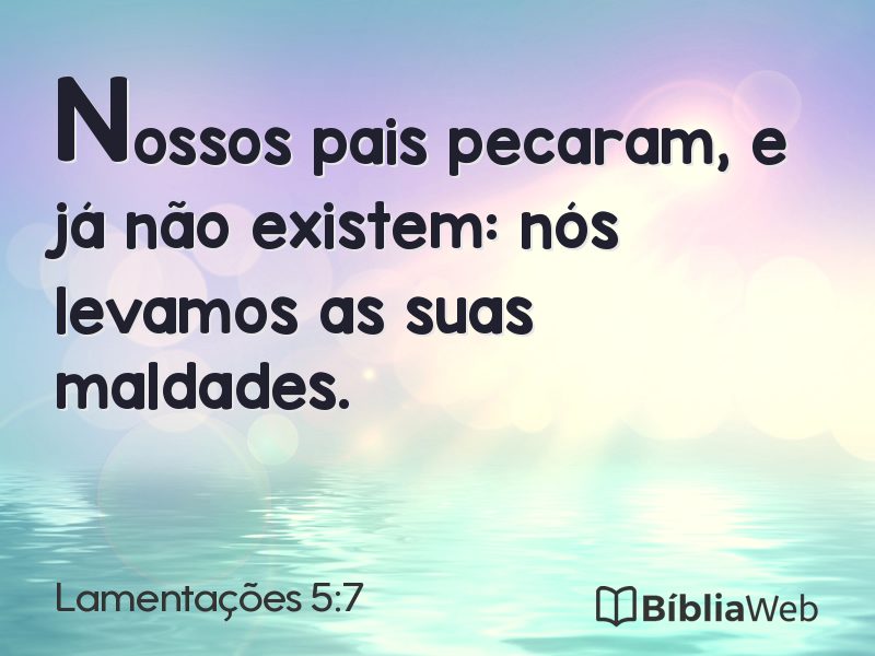 Lamentações 5:7 em imagem para compartilhar