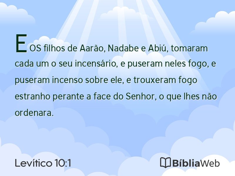 Levítico 10:1 em imagem para compartilhar
