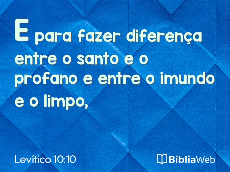 Levítico 10:10 em imagem para compartilhar