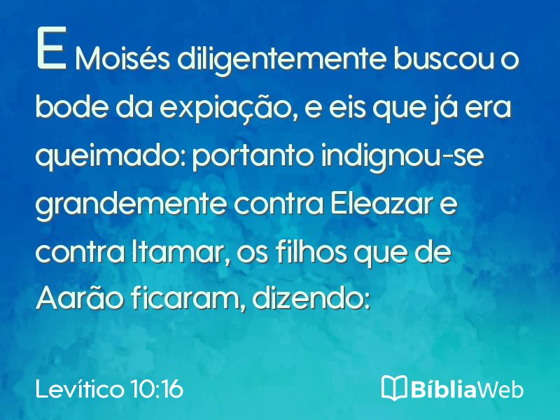 Levítico 10:16 em imagem para compartilhar