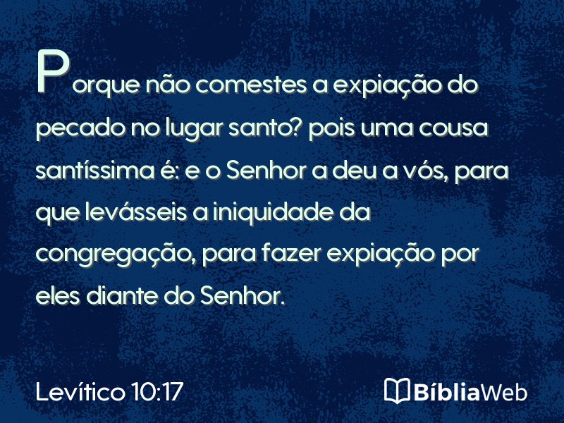Levítico 10:17 em imagem para compartilhar