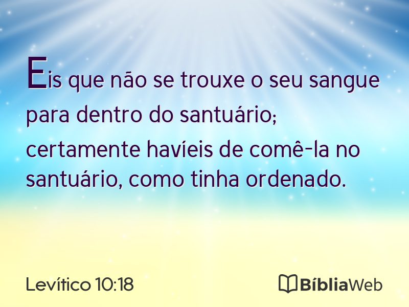 Levítico 10:18 em imagem para compartilhar