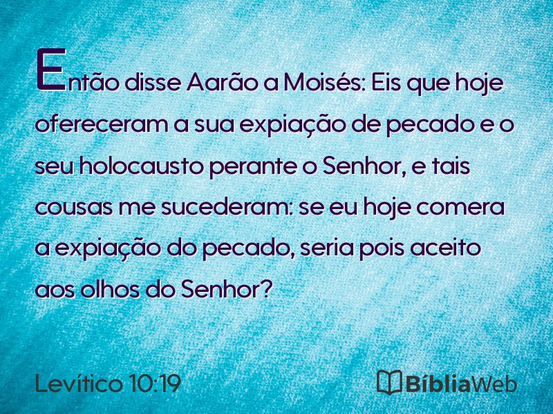 Levítico 10:19 em imagem para compartilhar