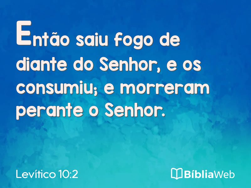 Levítico 10:2 em imagem para compartilhar