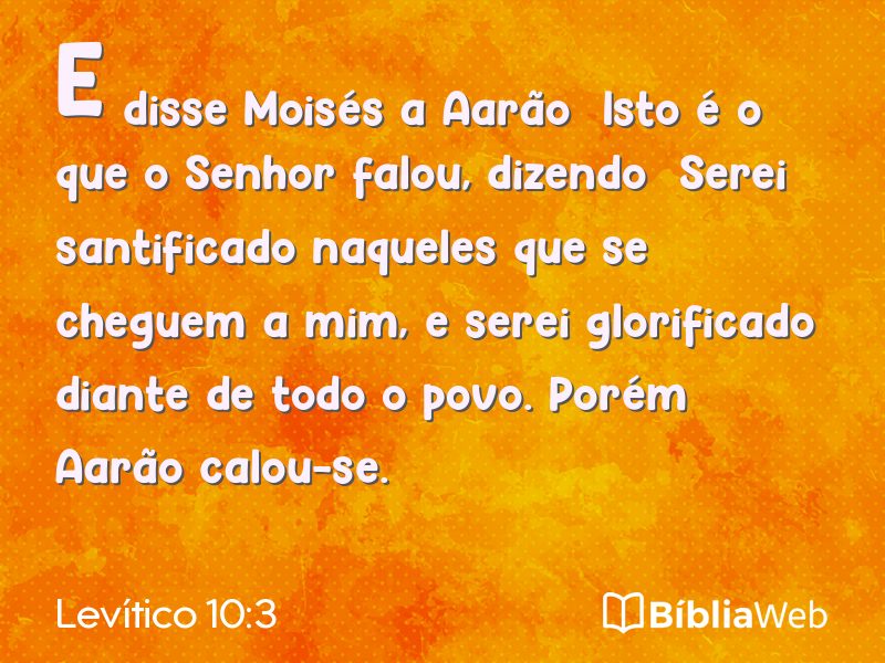 Levítico 10:3 em imagem para compartilhar