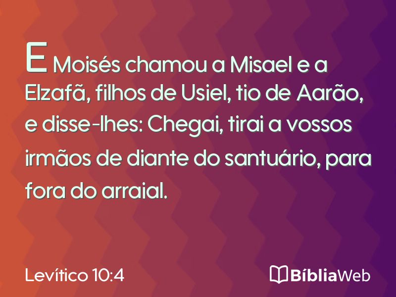 Levítico 10:4 em imagem para compartilhar