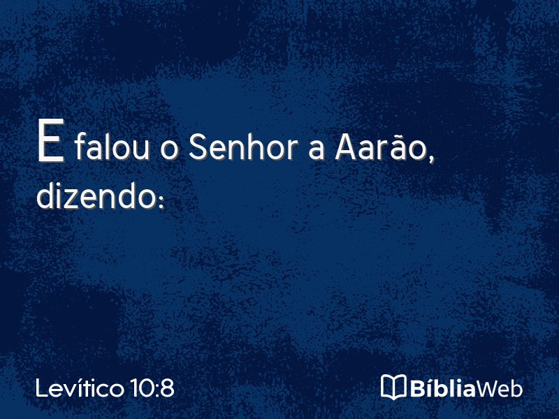 Levítico 10:8 em imagem para compartilhar