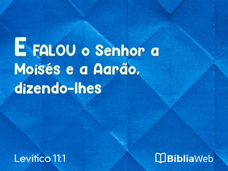 Levítico 11:1 em imagem para compartilhar