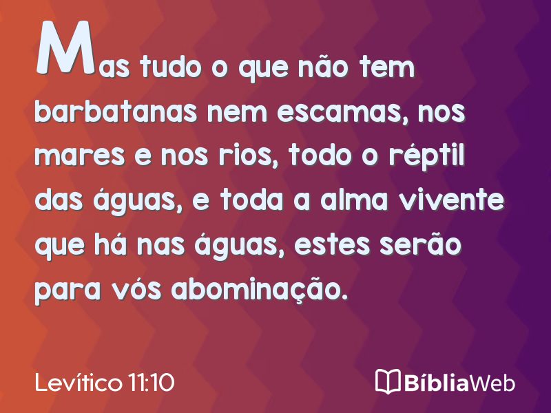 Levítico 11:10 em imagem para compartilhar