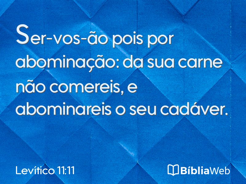 Levítico 11:11 em imagem para compartilhar